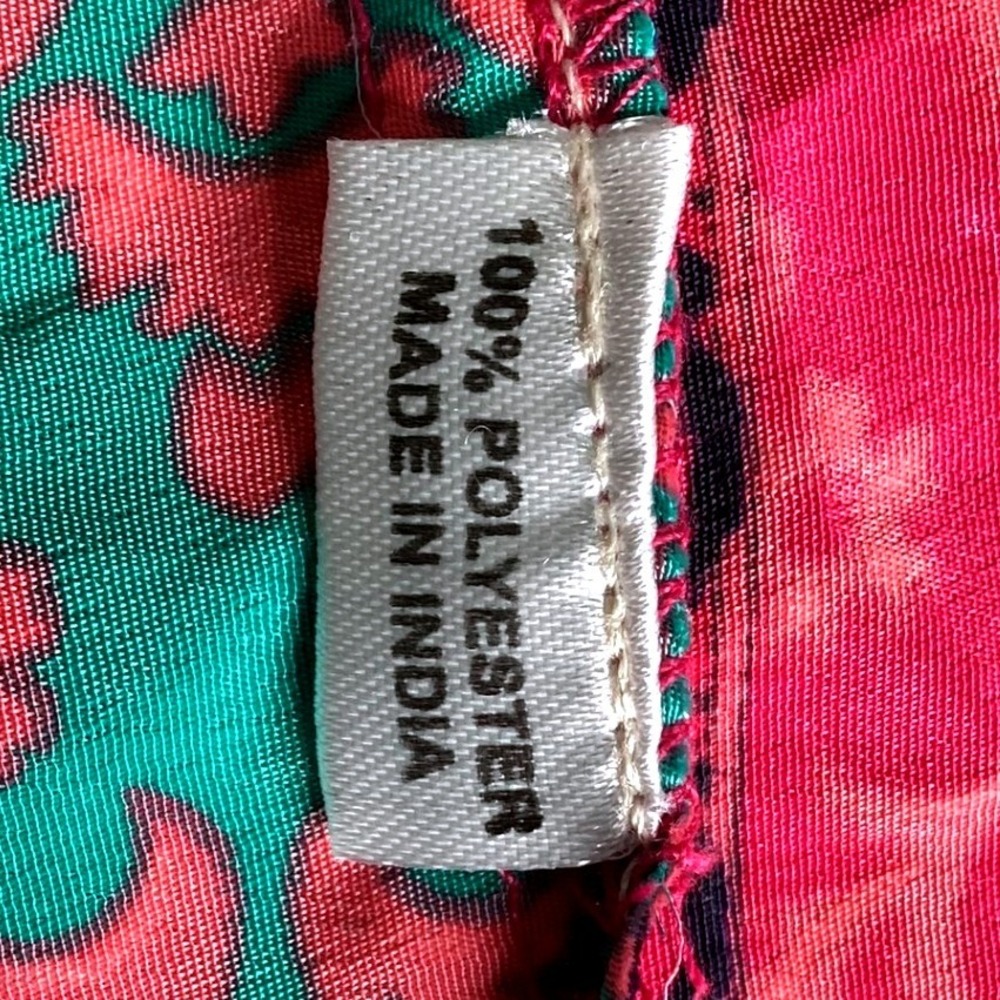 India Boutique Maxi Dress Womens Large Pink Good Boho Patchwork Bell Sleeve L - Picture 8 of 9